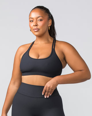 Outlines Rib Bra - Black-Sports Bras-XS-032405BLK-XS-MNAPPRL29782-1-Muscle Nation