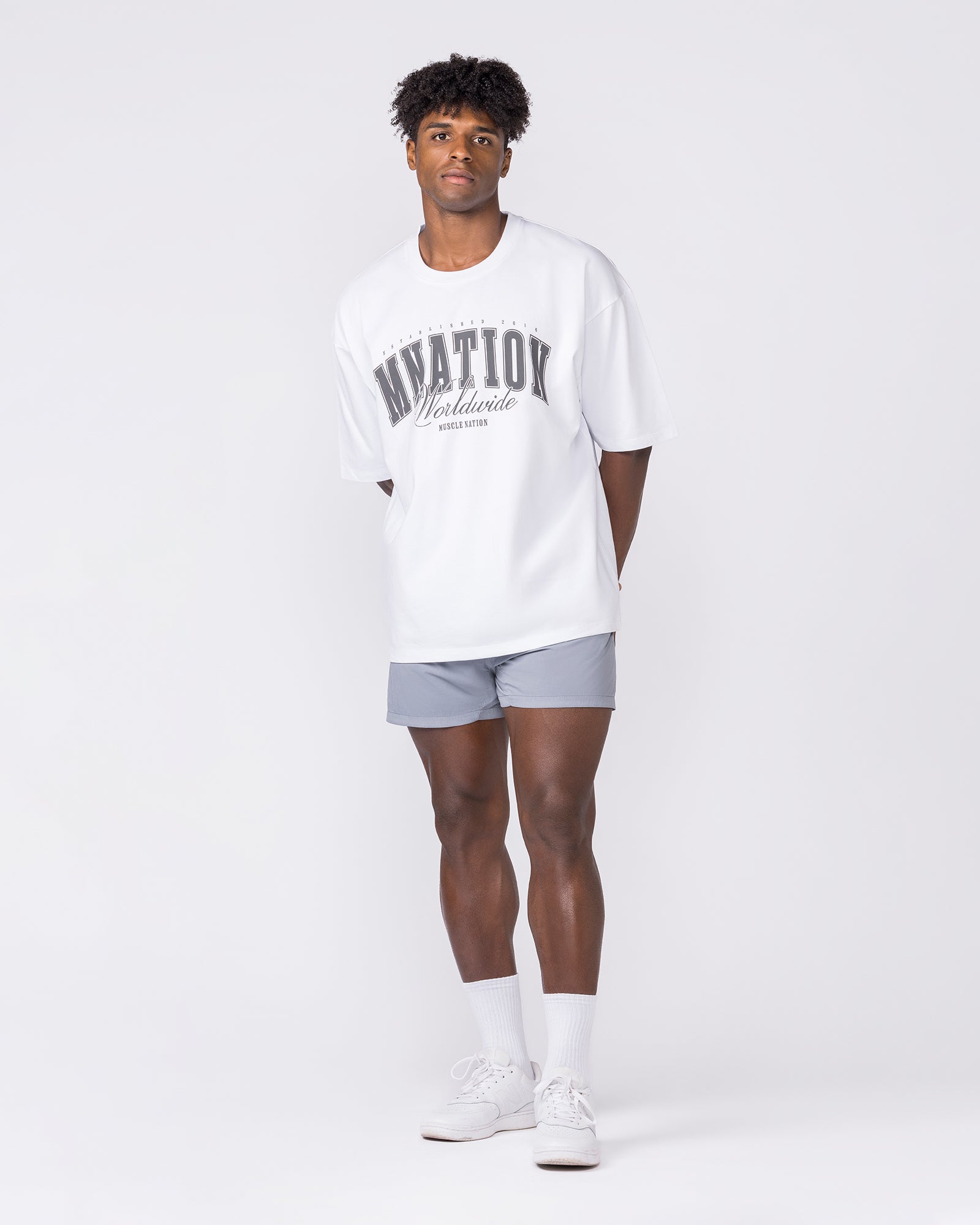 Worldclass Oversized Tee - White-T-Shirts-XS-032632WHT-XS-MNAPPRL49573-4-Muscle Nation