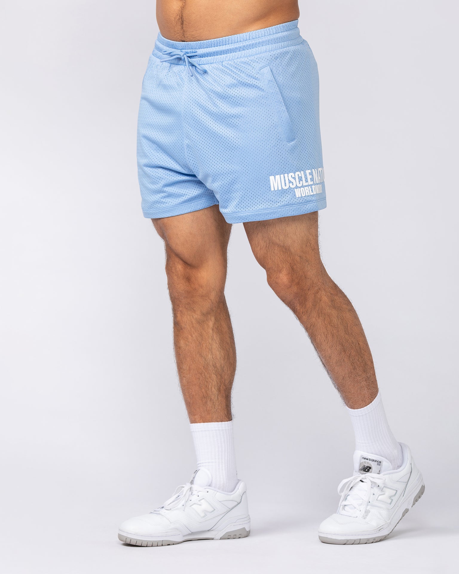 Worldwide Lay Up 3.5" Shorts - Sky-Shorts-S-092528SKY-S-MNAPPRL44256-3-Muscle Nation