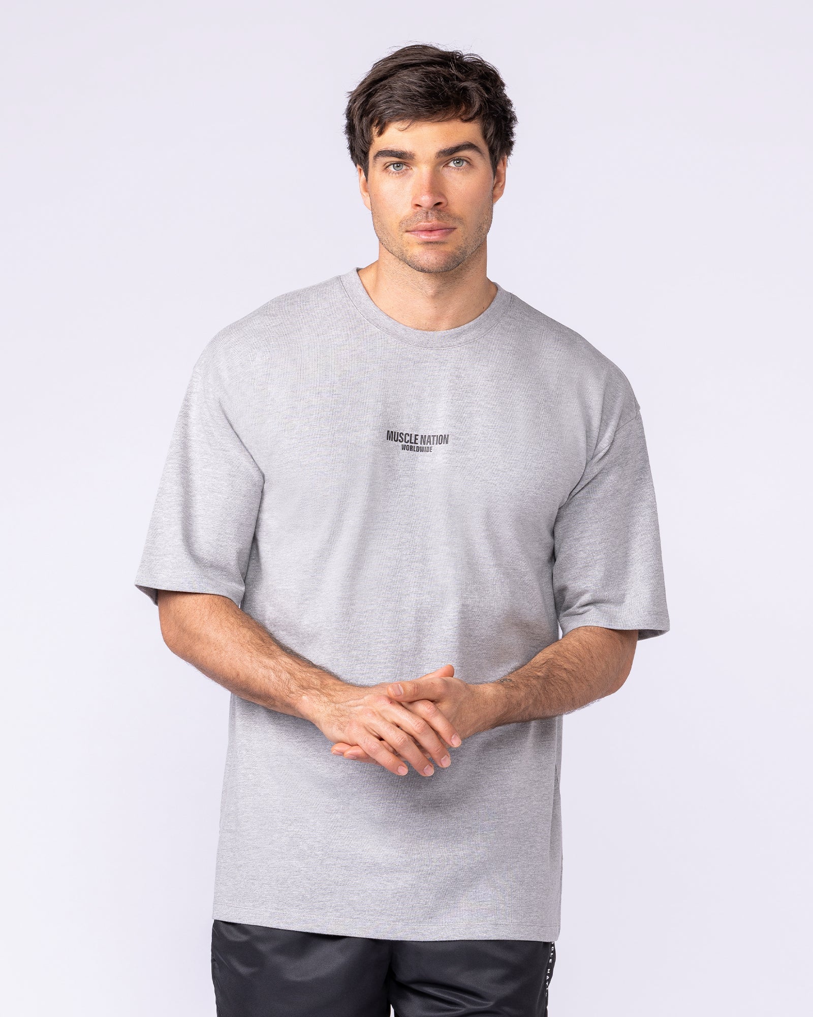 Worldwide Pump Cover - Grey Marl-T-Shirts-XS-062401GRYMRL-XS-MNAPPRL31721-2-Muscle Nation