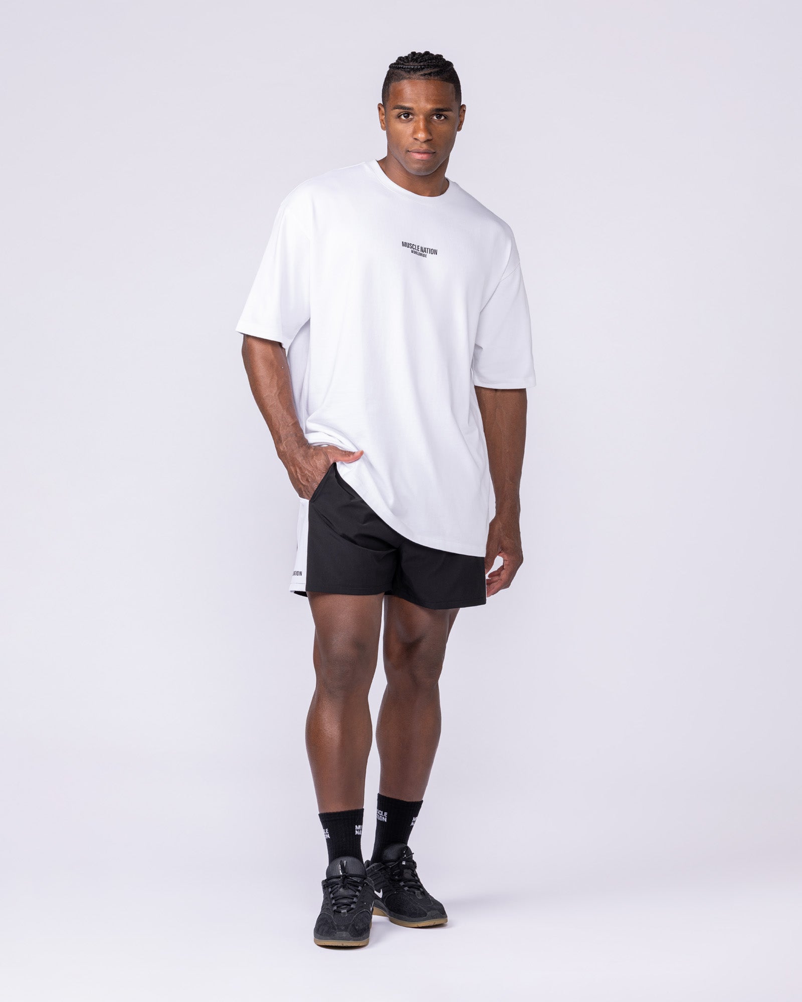 Worldwide Pump Cover - White-T-Shirts-XS-062401WHT-XS-MNAPPRL31713-5-Muscle Nation