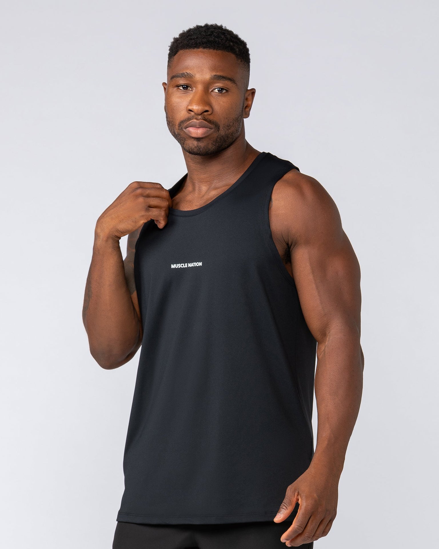 Active Training Tank - Black-Singlets & Tanks-S-042508BLK-S-MNAPPRL41866-2-Muscle Nation