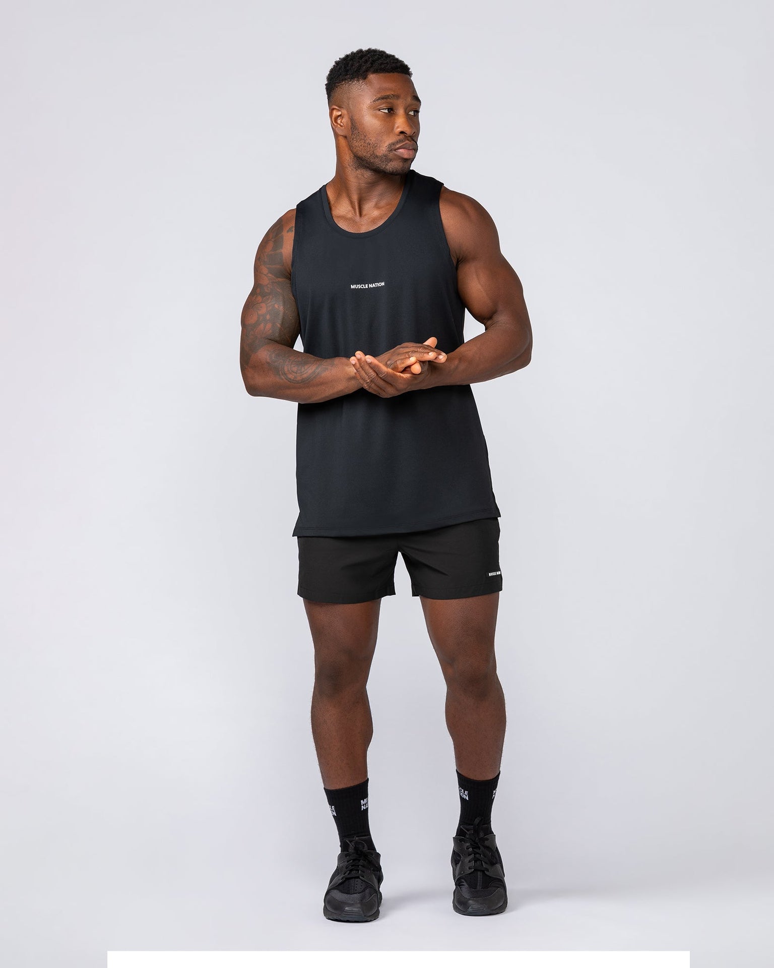 Active Training Tank - Black-Singlets & Tanks-S-042508BLK-S-MNAPPRL41866-5-Muscle Nation