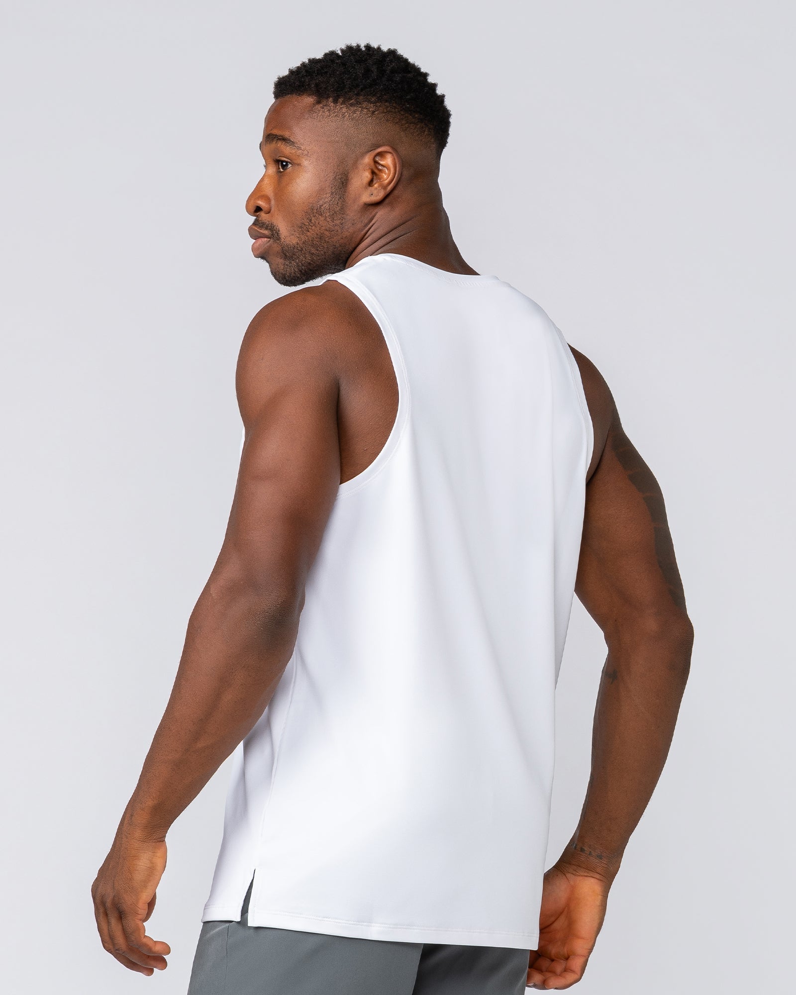 Active Training Tank - White-Singlets & Tanks-S-042508WHT-S-MNAPPRL41887-4-Muscle Nation