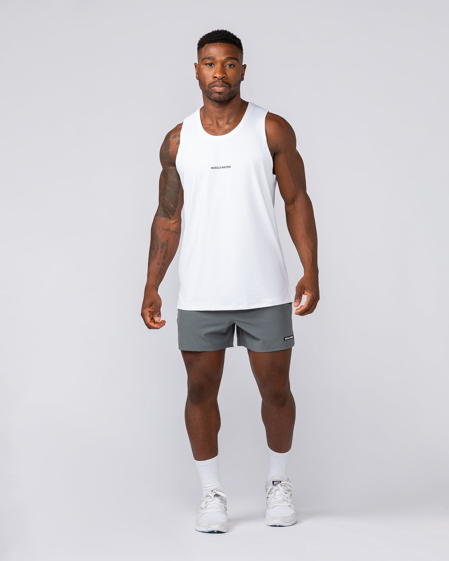 Active Training Tank - White-Singlets & Tanks-S-042508WHT-S-MNAPPRL41887-6-Muscle Nation