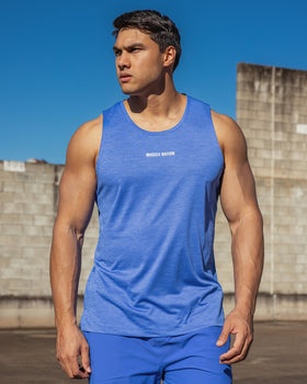 Aero Active Tank - Power Blue-Singlets & Tanks-S-082533PWRBL-S-MNAPPRL43820-1-Muscle Nation