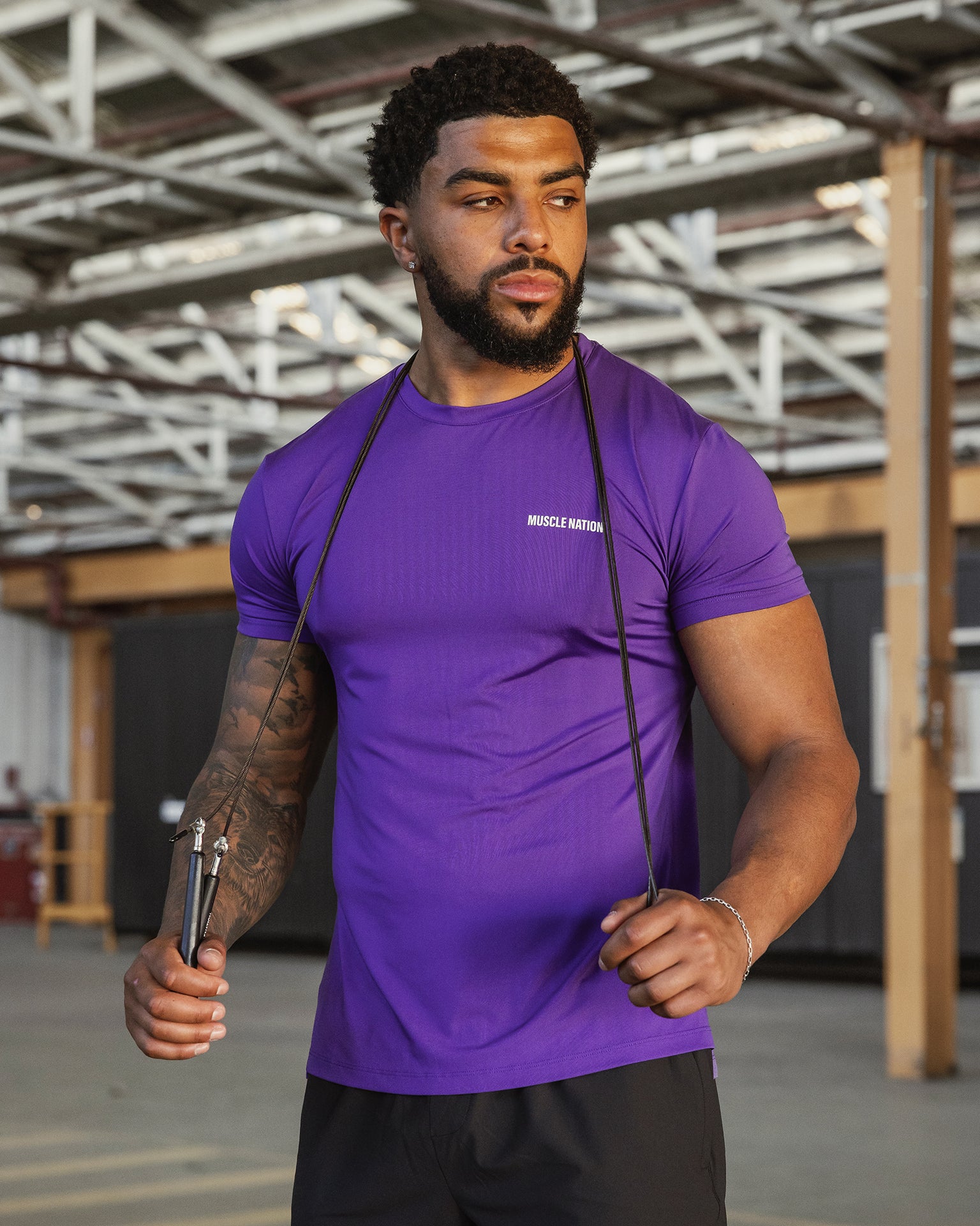 Climaflex Active Tee - Purple-T-Shirts-XS-032545PURPL-XS-MNAPPRL43411-1-Muscle Nation