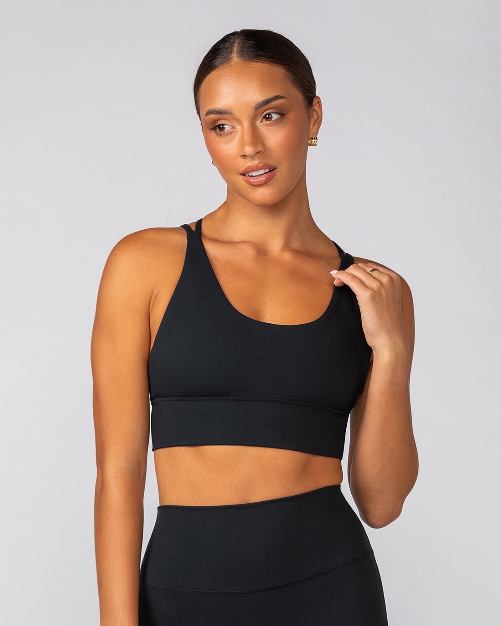 Dash Longline Bra Black - Muscle Nation women's sports bra