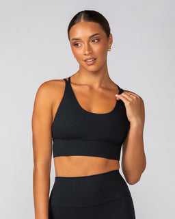 Dash Longline Bra Black - Muscle Nation women's sports bra