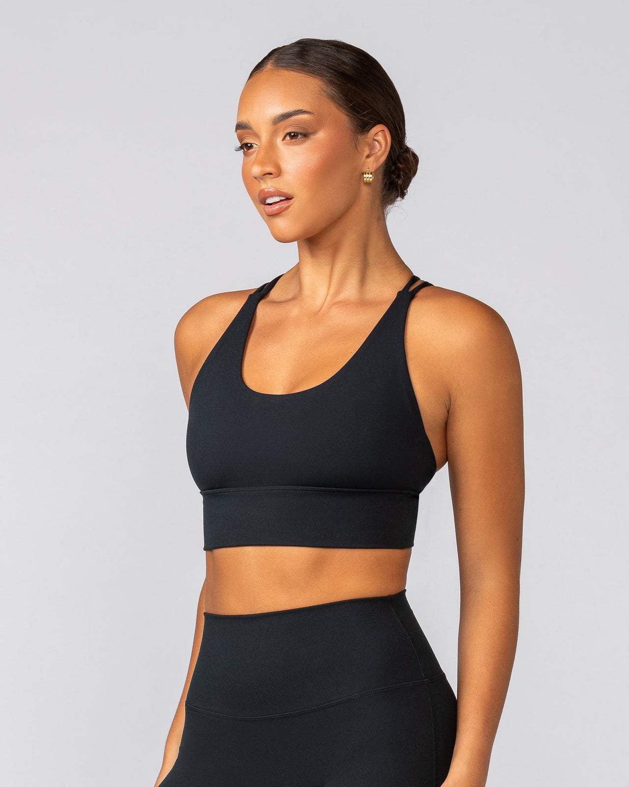 Dash Longline Bra Black - Muscle Nation women's sports bra, view 2
