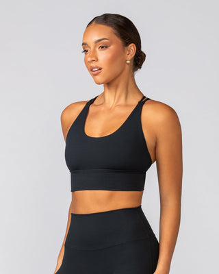 Dash Longline Bra - Black-Sports Bras-XXS-022521BLK-XXS-MNAPPRL41109-2-Muscle Nation