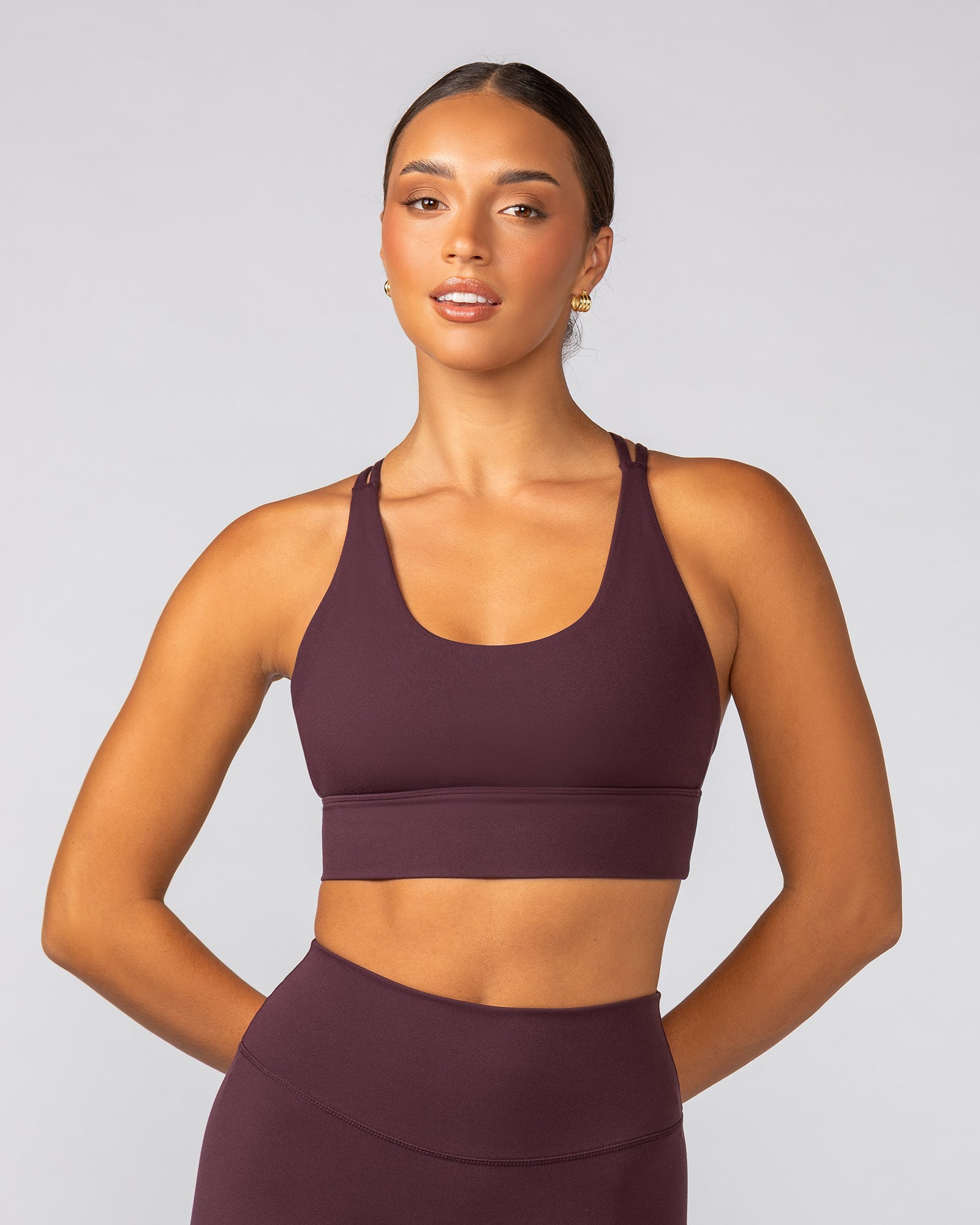 Dash Longline Bra Fig - Muscle Nation women's sports bra