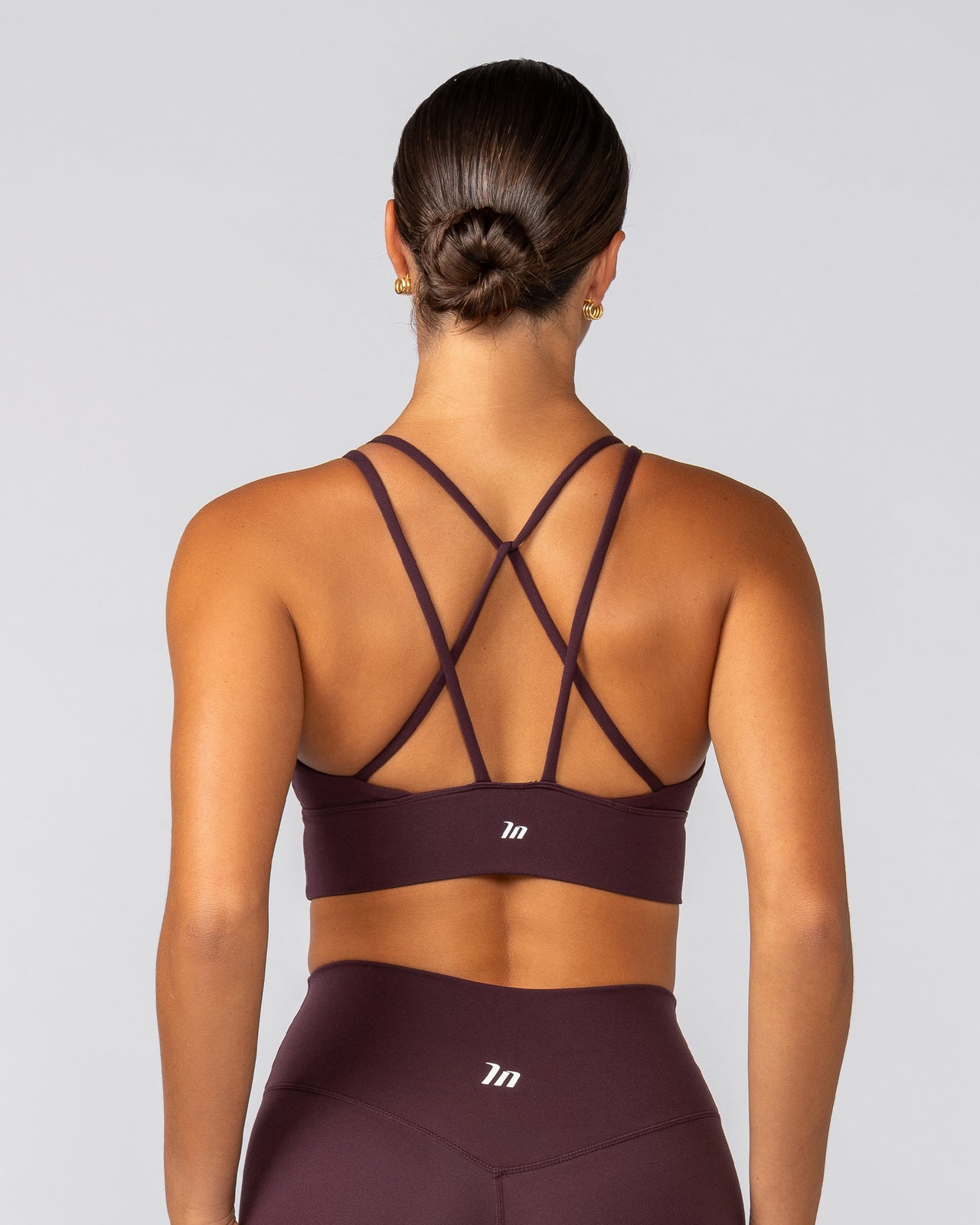 Dash Longline Bra Fig - Muscle Nation women's sports bra, view 4