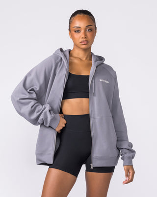 Essential Zip Hoodie - Cement-Jumpers & Hoodies-XS-042632CMT-XS-MNAPPRL50325-8-Muscle Nation