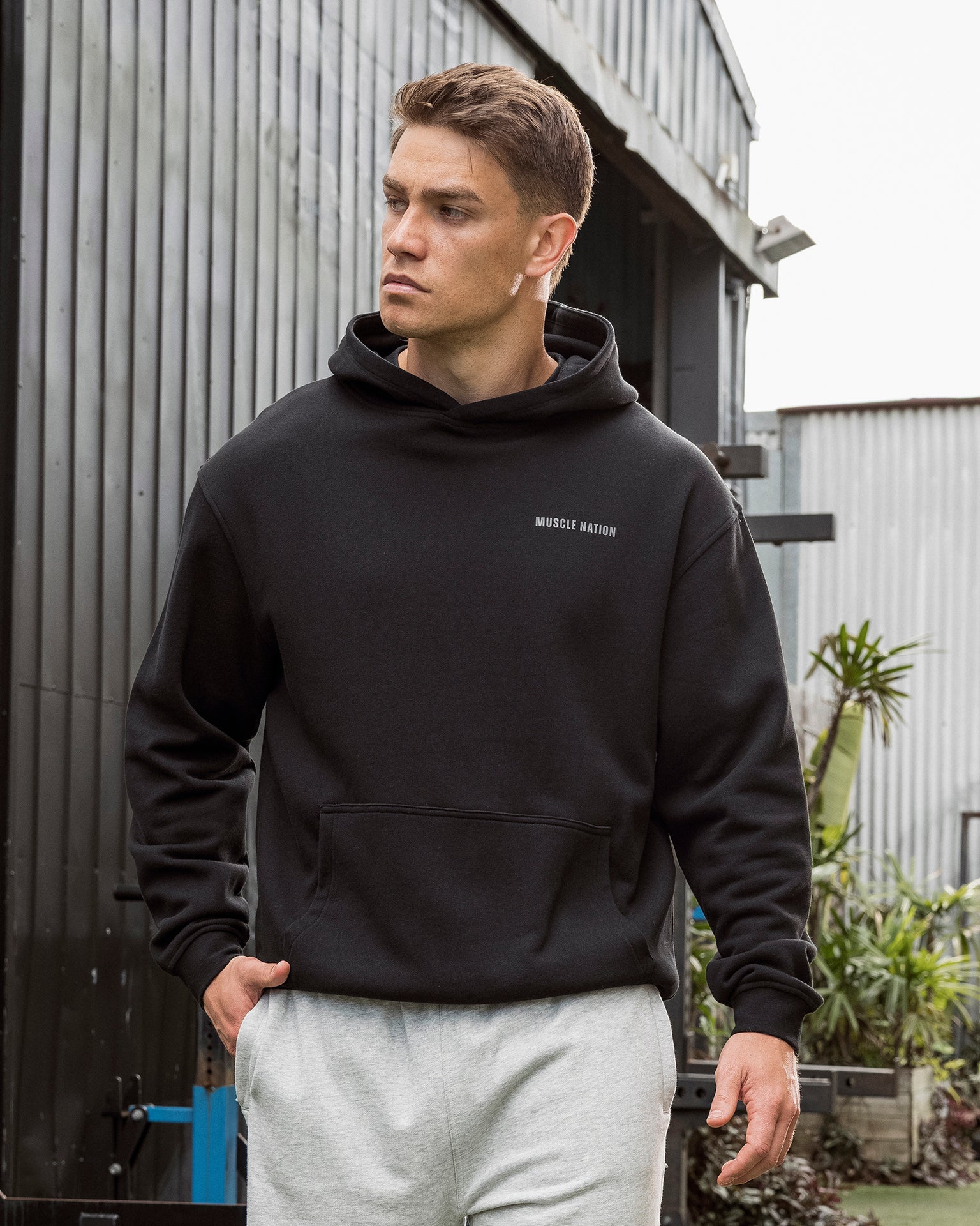 Essential Hoodie - Black-Jumpers & Hoodies-XS-042635BLK-XS-MNAPPRL50365-1-Muscle Nation