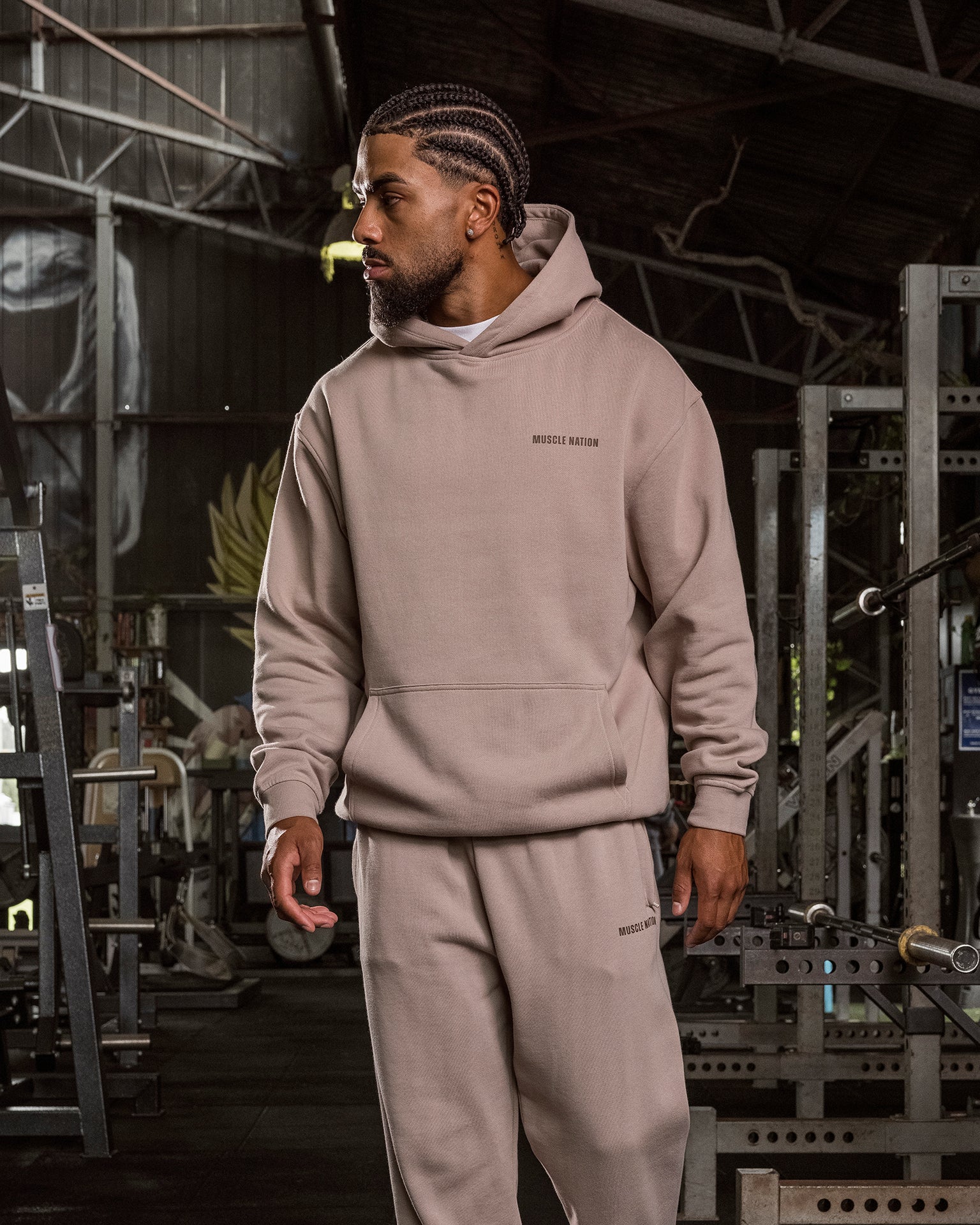 Essential Hoodie - Sandstorm-Jumpers & Hoodies-XS-042635SDSTM-XS-MNAPPRL50381-1-Muscle Nation