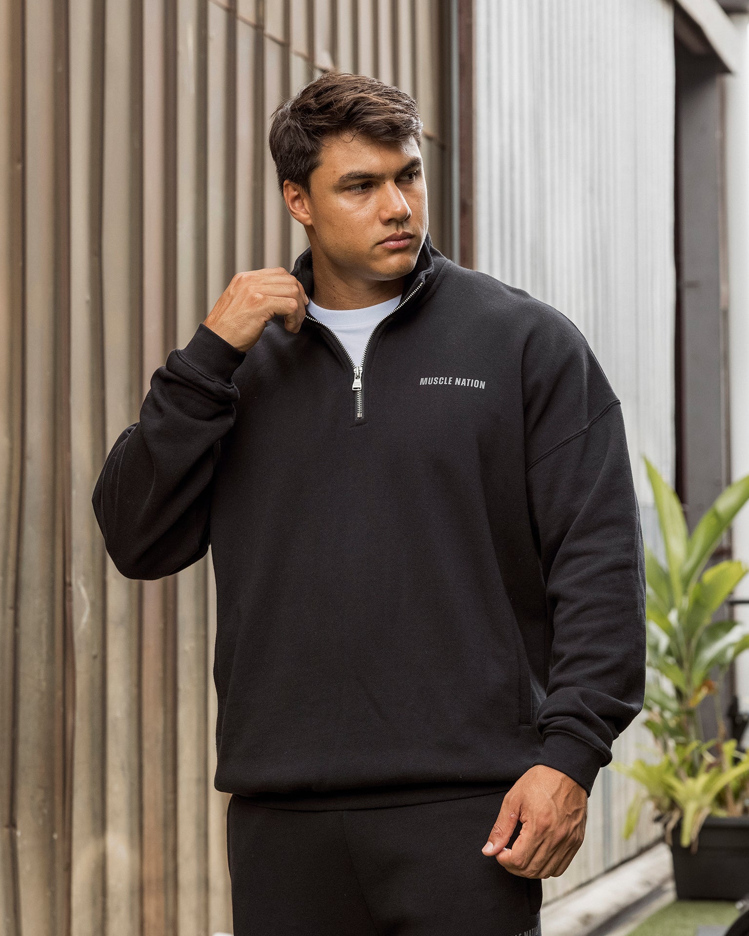 Essential Quarter Zip - Black-Jumpers & Hoodies-XS-042631BLK-XS-MNAPPRL50301-1-Muscle Nation