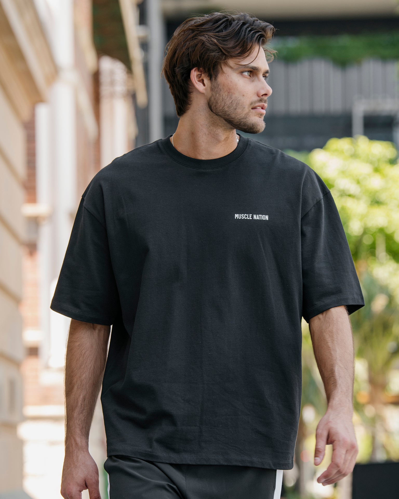 Essential Regular Fit Tee - Black-T-Shirts-S-062532BLK-S-MNAPPRL43307-1-Muscle Nation