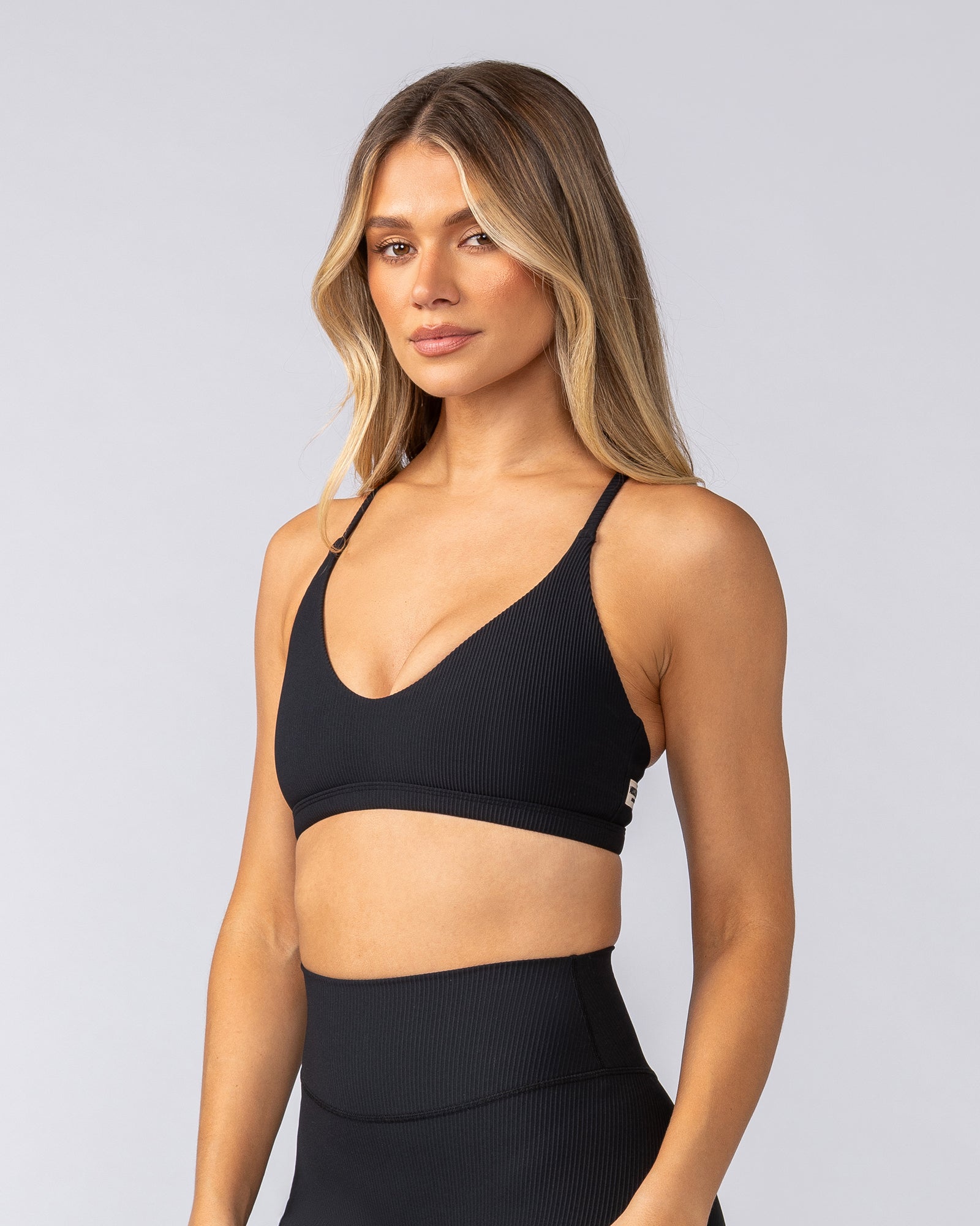 Fantasy Rib Bralette - Black-Bralettes-XXS-052502BLK-XXS-MNAPPRL42566-4-Muscle Nation
