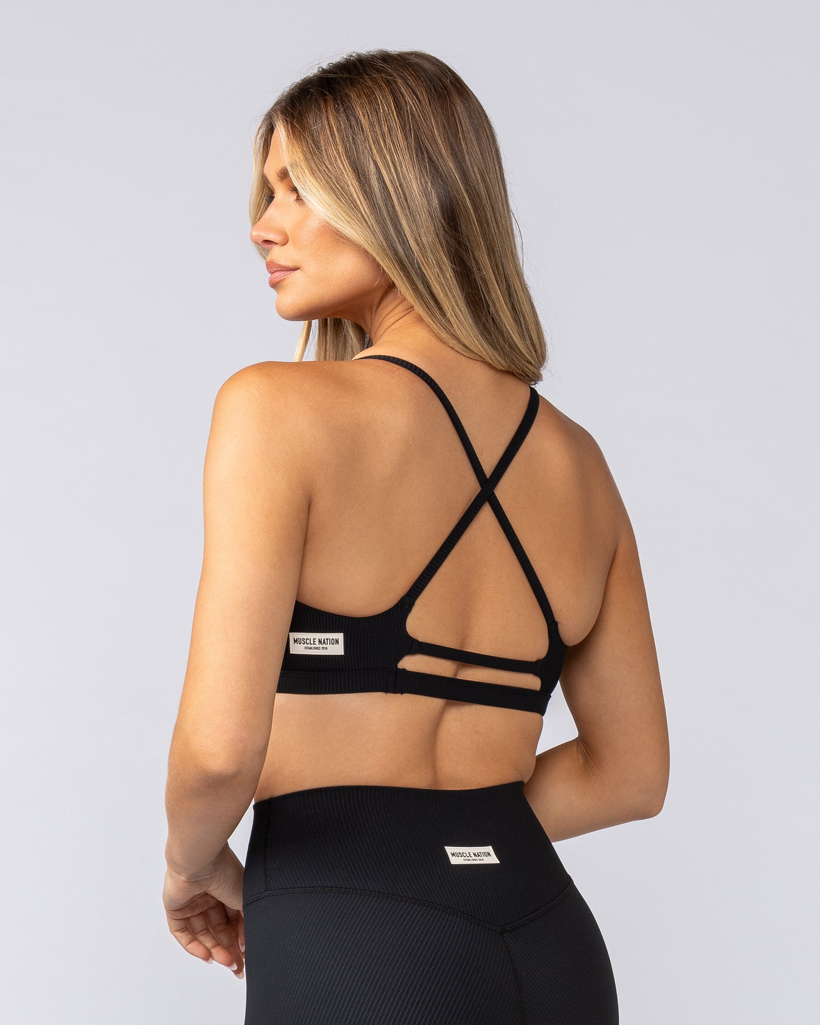 Fantasy Rib Bralette - Black-Bralettes-XXS-052502BLK-XXS-MNAPPRL42566-5-Muscle Nation