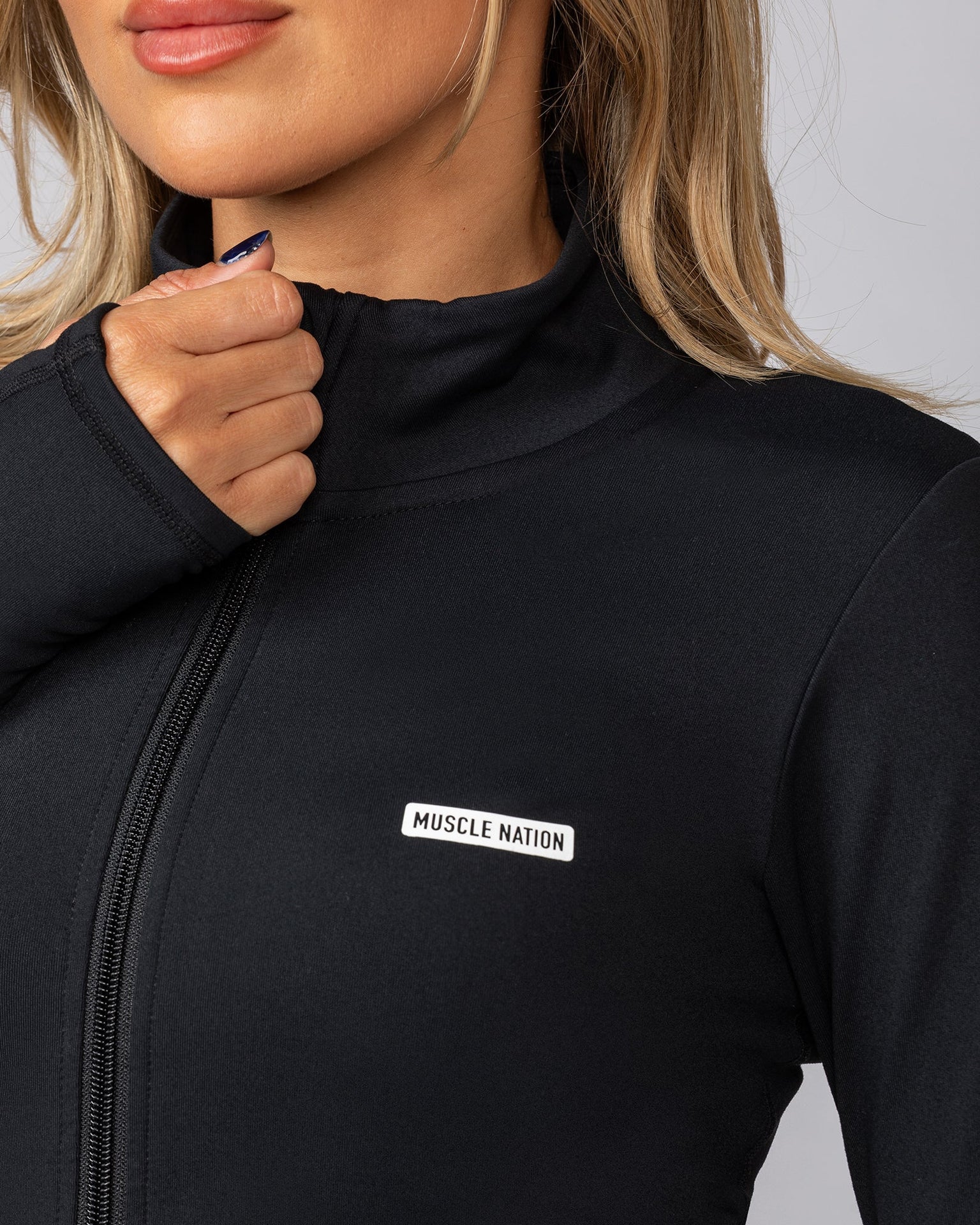 Favourite Zip Through - Black-Jackets-XXS-032414BLK-XXS-MNAPPRL29764-2-Muscle Nation