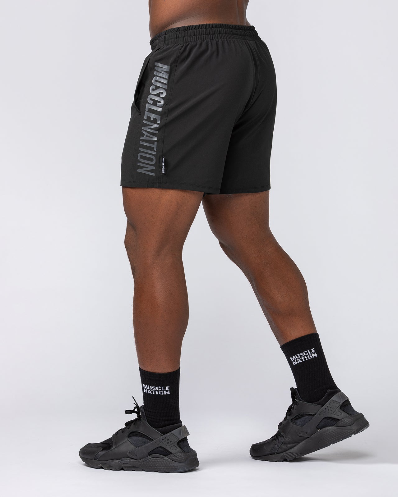 Function 4" Shorts Black - Muscle Nation men's gym shorts, view 4