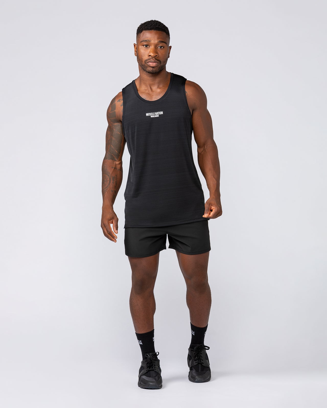 Function 4" Shorts Black - Muscle Nation men's gym shorts, view 6