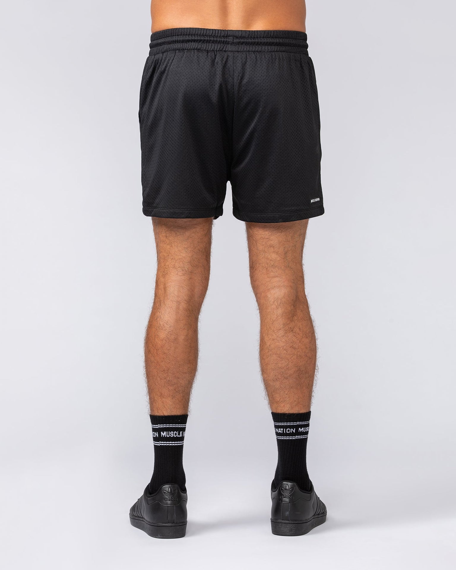 Heritage Crest Lay Up 3.5" Shorts - Black-Shorts-S-032504BLK-S-MNAPPRL41391-4-Muscle Nation