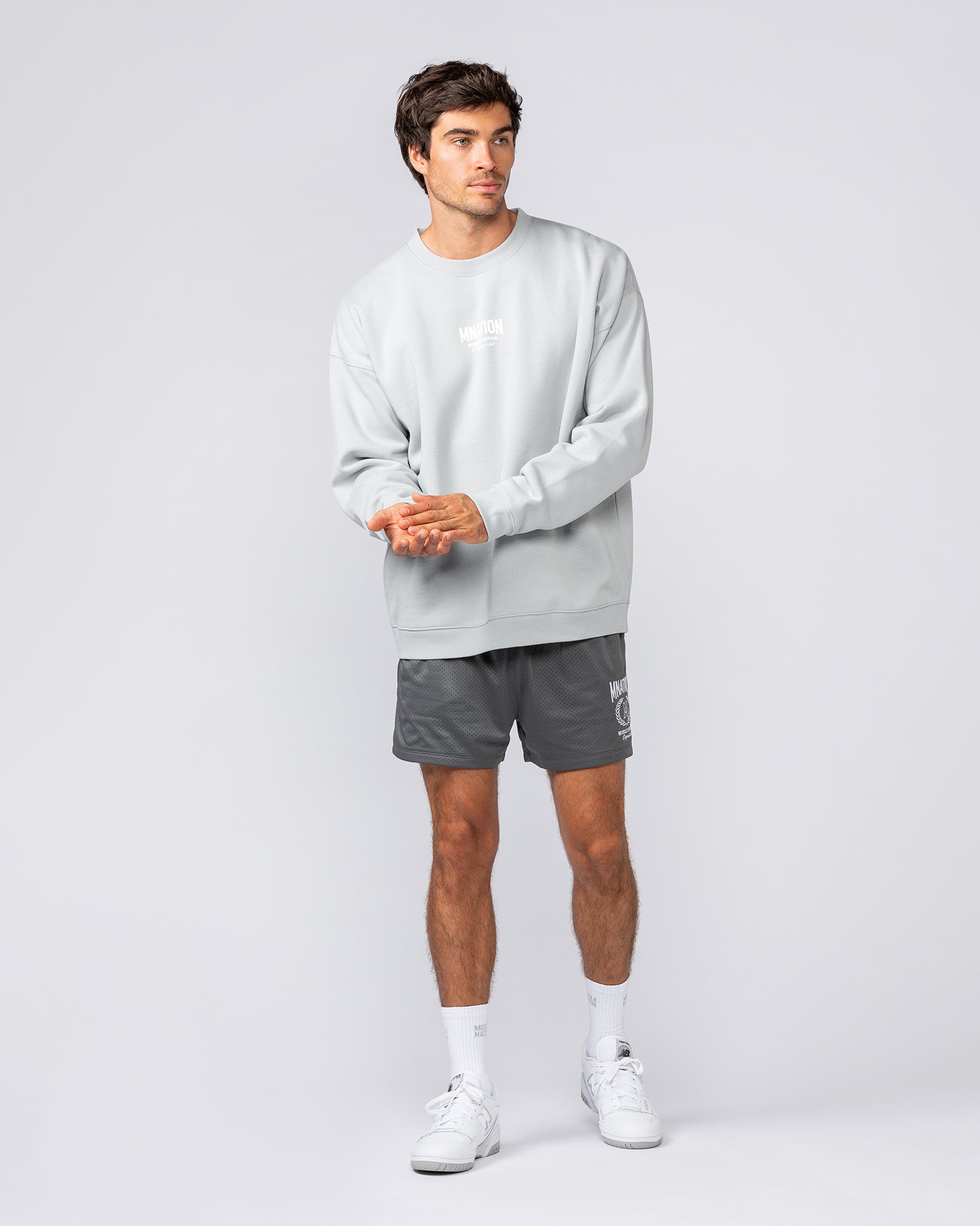 Heritage Crew Pullover - Light Grey-Jumpers & Hoodies-XS-032525LTGRY-XS-MNAPPRL41285-5-Muscle Nation