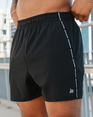 Iconic New Heights 4" Shorts - Black-Shorts-S-042511BLK-S-MNAPPRL41936-1-Muscle Nation