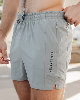 Streamline Training 3" Shorts Jet Grey - Muscle Nation men's gym shorts