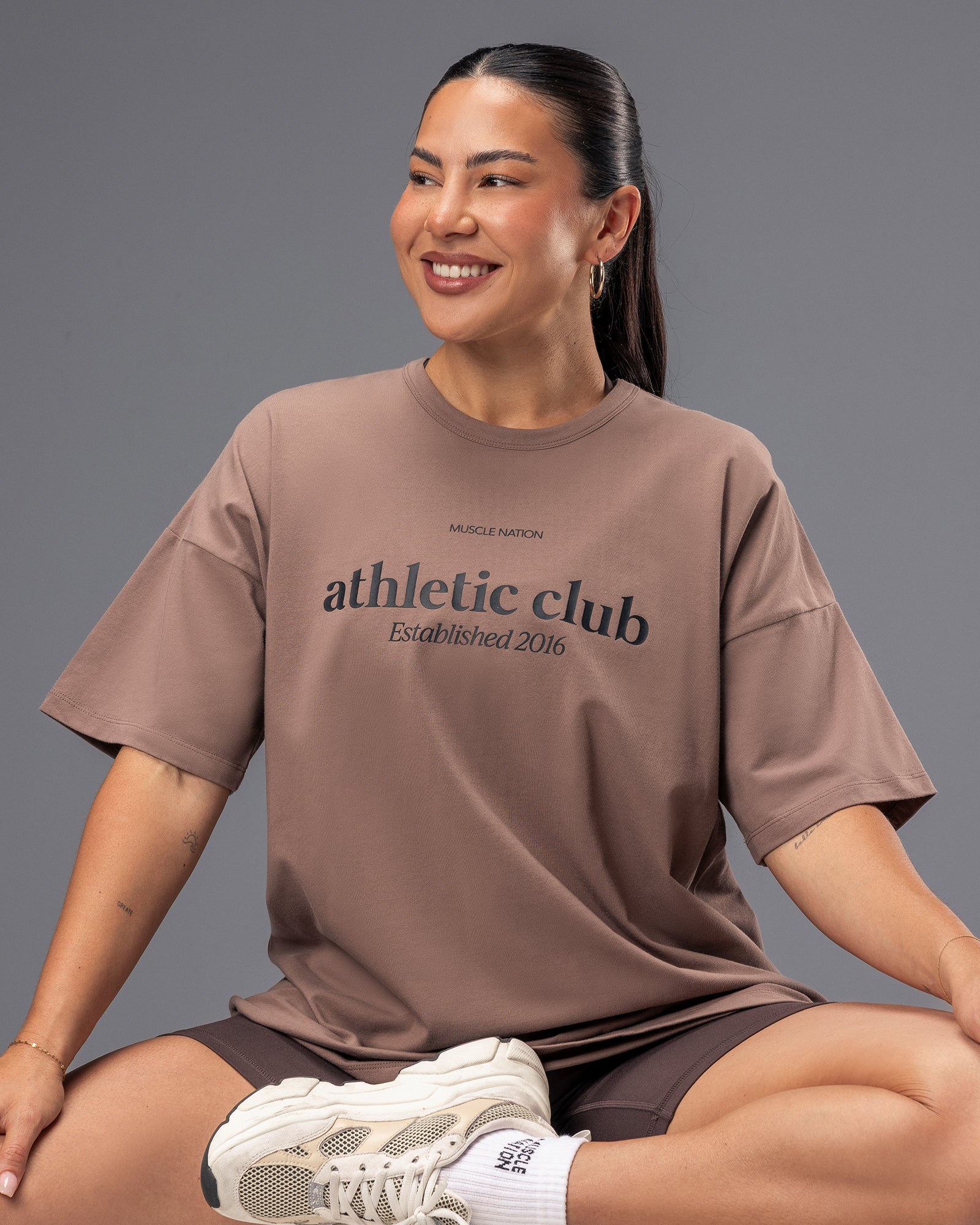 Athletic Club Oversized Tee - Cookie-T-Shirts-XXS-022613CKE-XXS-MNAPPRL48587-1-Muscle Nation