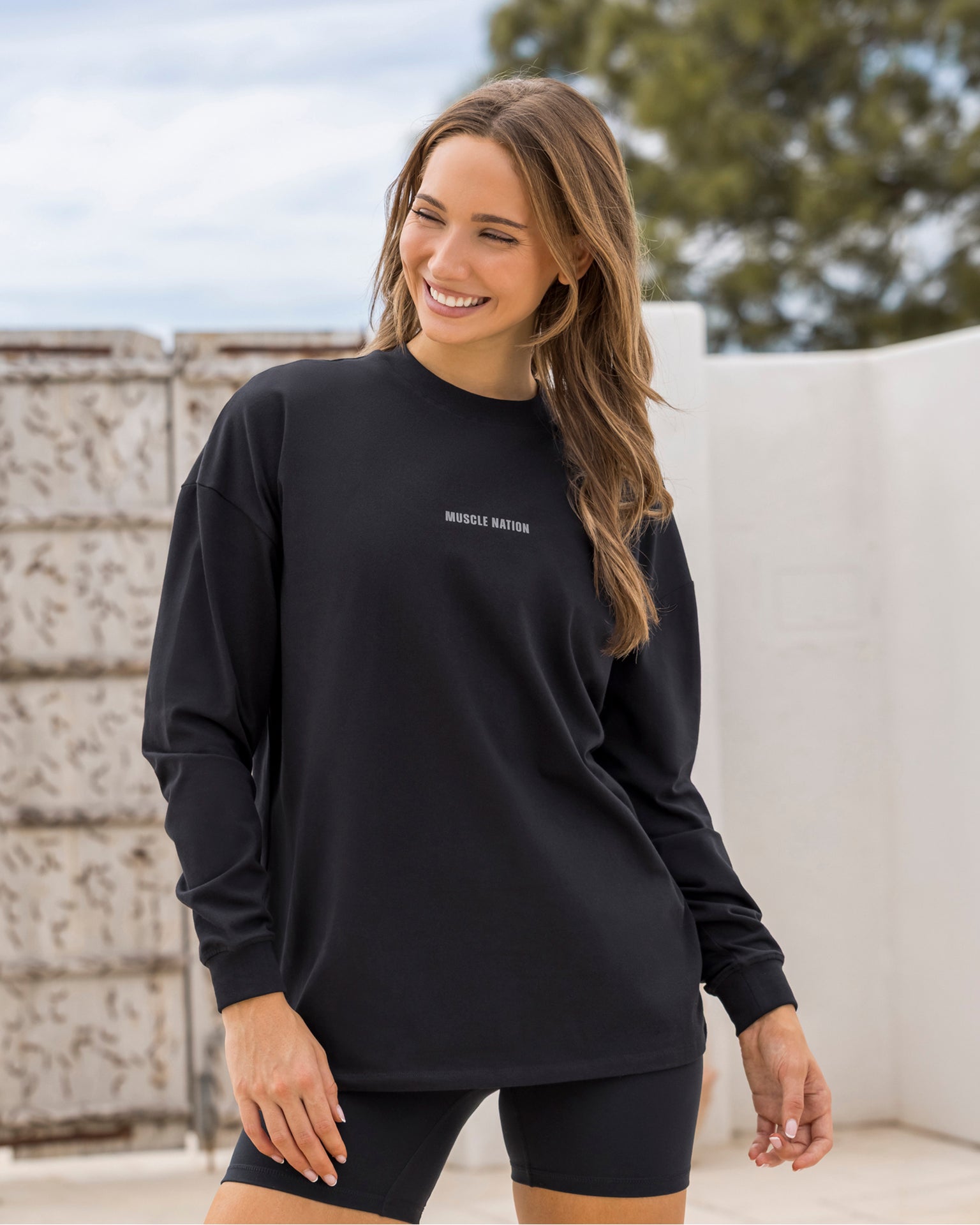 Classic Long Sleeve Top - Black-Long Sleeve T-Shirts-XXS-042617BLK-XXS-MNAPPRL50215-1-Muscle Nation