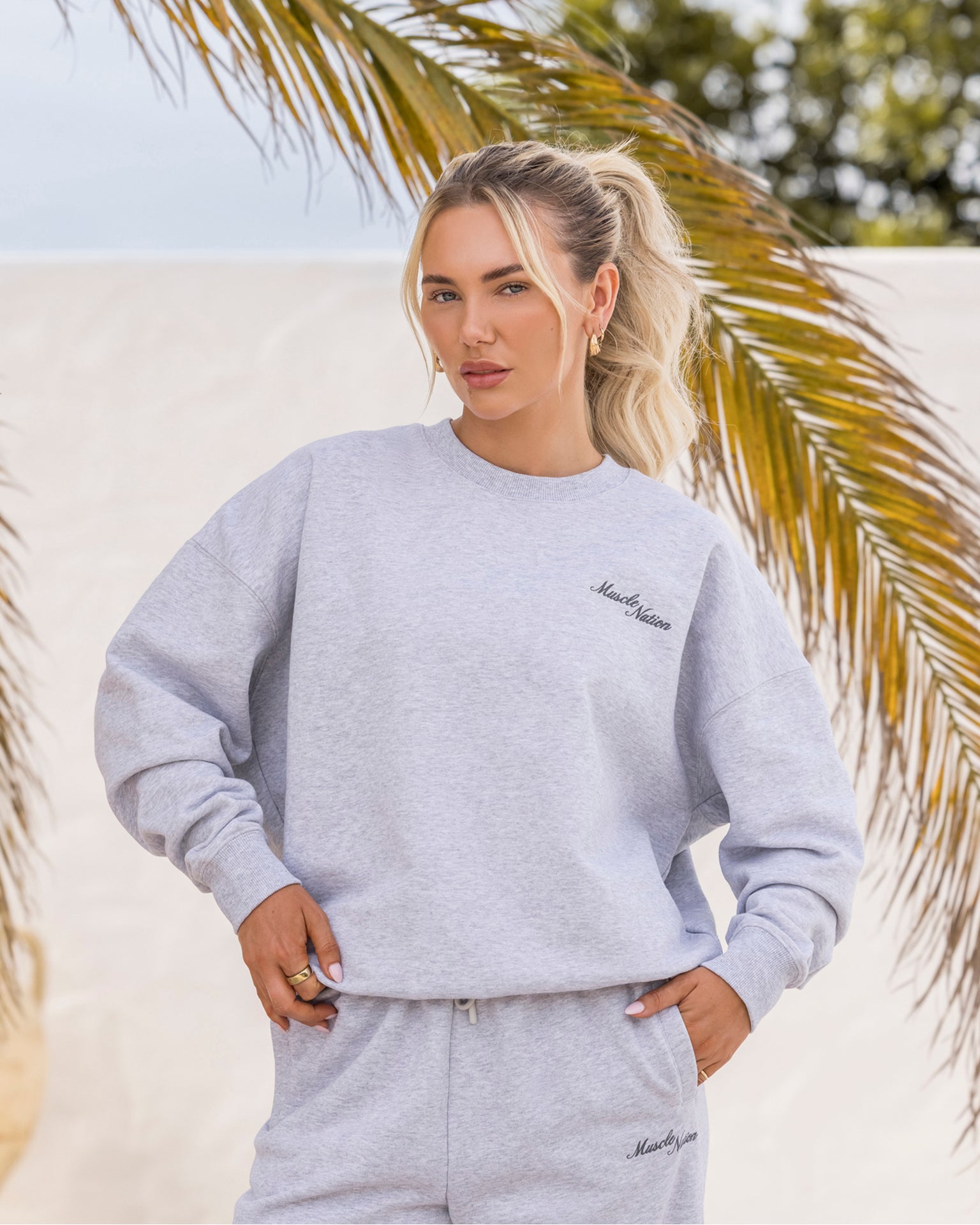 Collective Boxy Pullover - Light Grey Marl-Jumpers & Hoodies-XXS-042603LTGRYMRL-XXS-MNAPPRL49910-1-Muscle Nation
