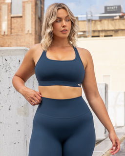 Desire Aura Bra - Navy-Sports Bras-XXS-032602NAVY-XXS-MNAPPRL49014-1-Muscle Nation