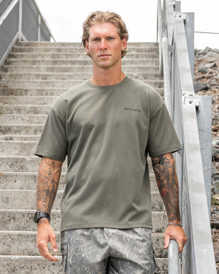 Essential Regular Fit Tee - Dark Khaki-T-Shirts-S-122507DKHAKI-S-MNAPPRL48062-1-Muscle Nation