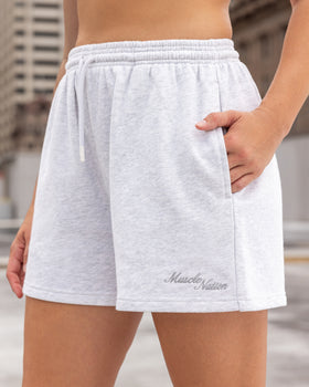 Loopback Lounge Shorts - Snow Grey Marl-Shorts-XXS-032624SNGRYMR-XXS-MNAPPRL49476-1-Muscle Nation
