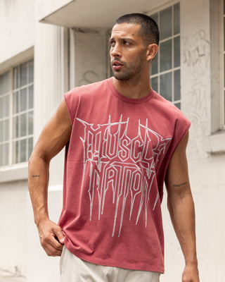 Metalcore Vintage Boxy Muscle Tank - Washed Rust-Singlets & Tanks-S-022625WRST-S-MNAPPRL48714-1-Muscle Nation