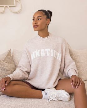 Sorority Knit - Dew Marl-Jumpers & Hoodies-XXS / XS-042602DEWMRL-XXS / XS-MNAPPRL49884-1-Muscle Nation