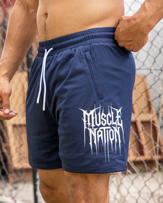 Metalcore Lay Up 5" Shorts - Navy-Shorts-S-022616NAVY-S-MNAPPRL48621-1-Muscle Nation