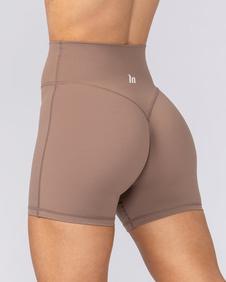 Aura Peachy Invisible Scrunch Midway Shorts - Cookie-Shorts-XXS-082505CKE-XXS-MNAPPRL43705-1-Muscle Nation