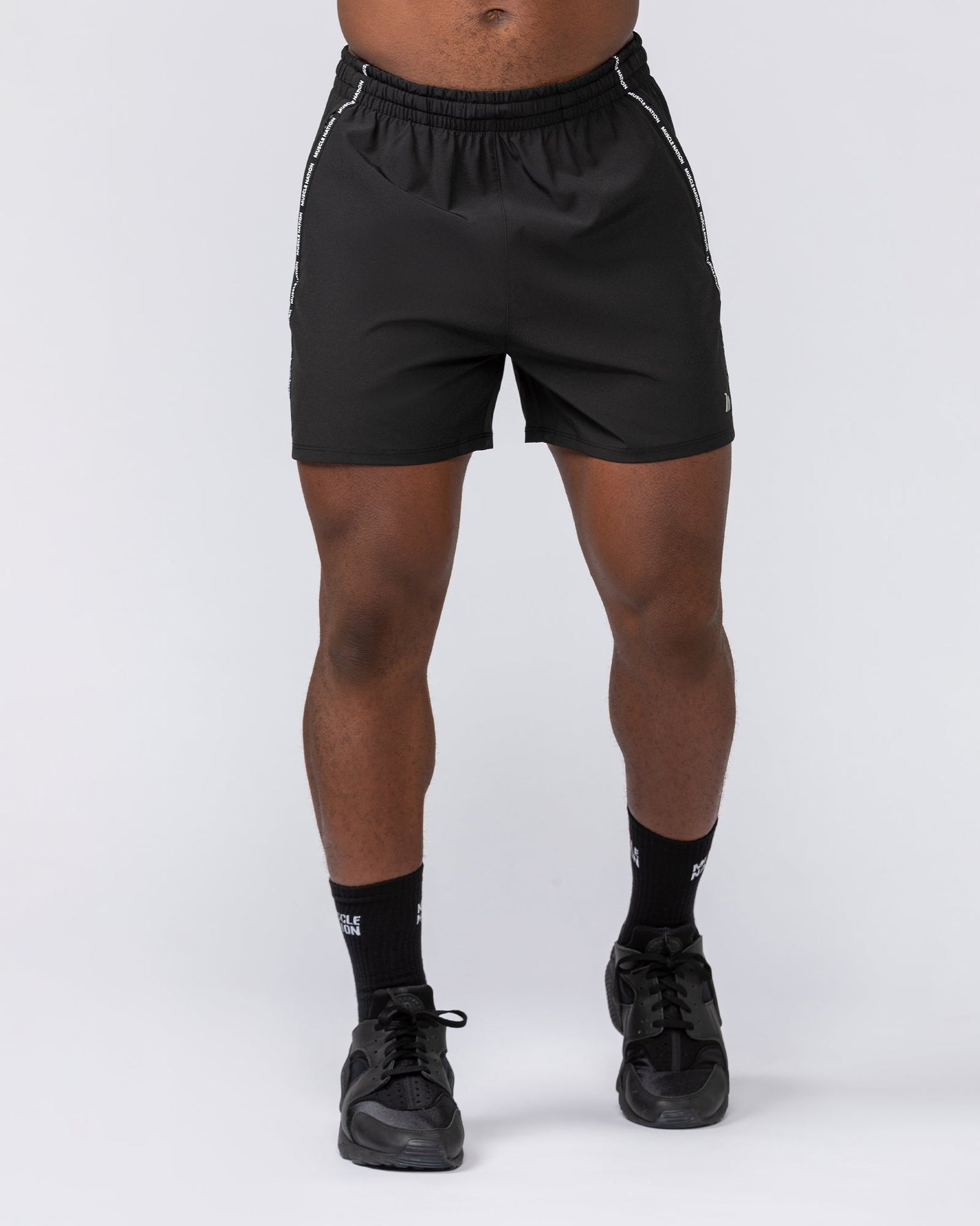 Iconic New Heights 4" Shorts - Black-Shorts-S-042511BLK-S-MNAPPRL41936-3-Muscle Nation