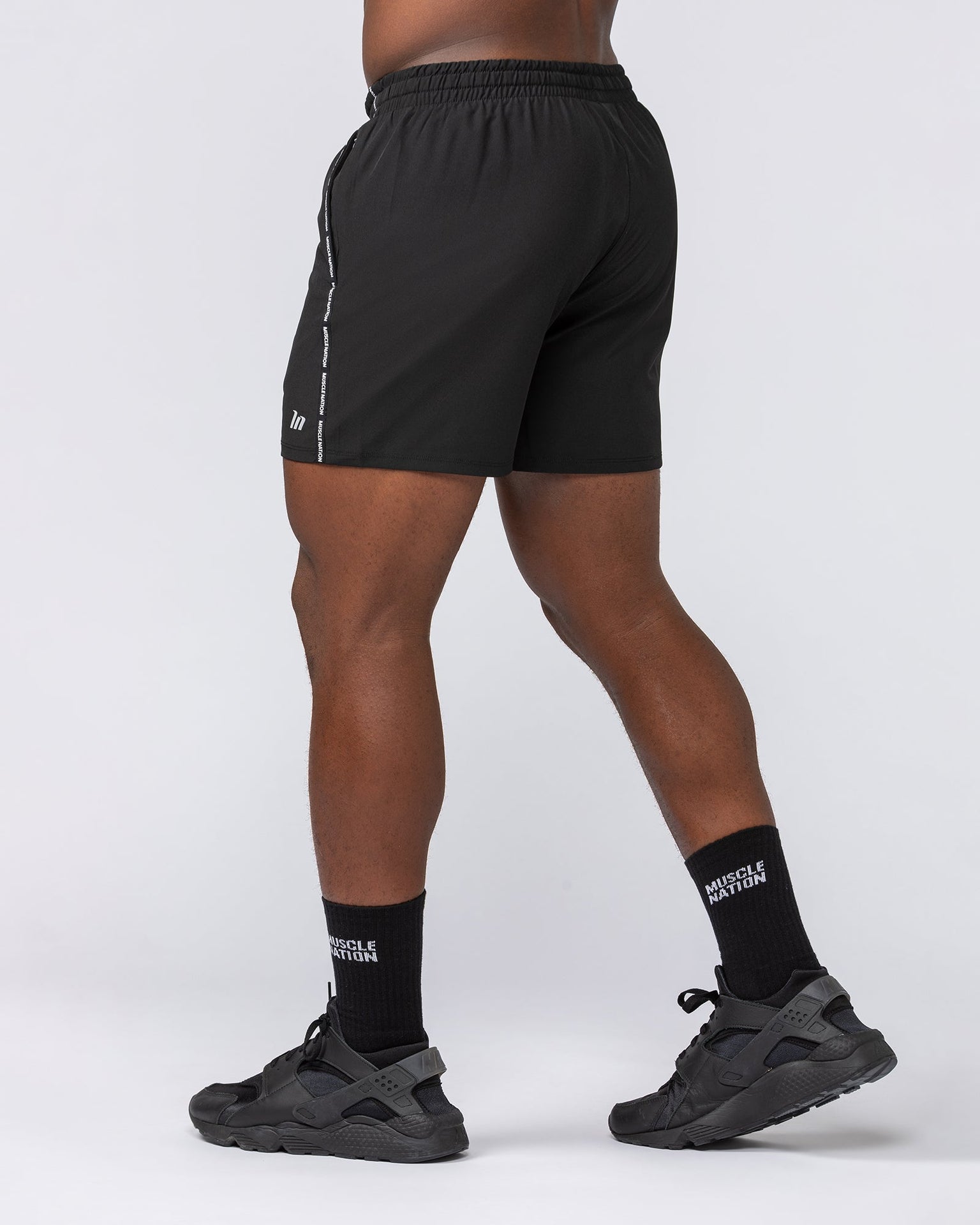 Iconic New Heights 4" Shorts - Black-Shorts-S-042511BLK-S-MNAPPRL41936-4-Muscle Nation