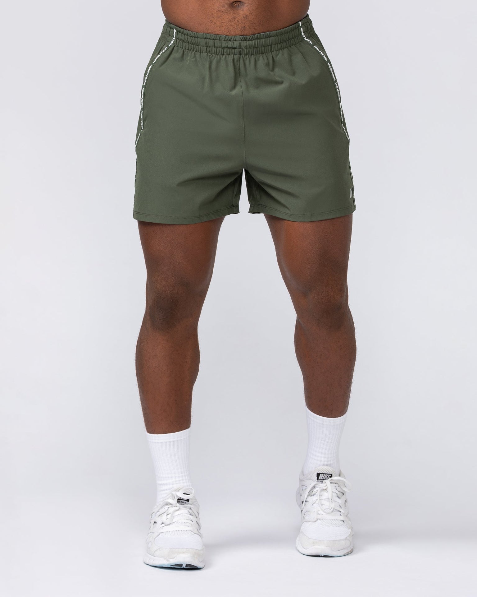 Iconic New Heights 4" Shorts - Dark Khaki-Shorts-S-042511DKHAKI-S-MNAPPRL41943-3-Muscle Nation