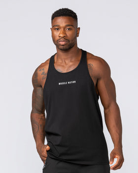 Infinite Y Back Singlet - Black-Singlets & Tanks-S-012309BLK-S-MNAPPRL21421-1-Muscle Nation