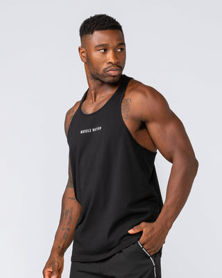 Infinite Y Back Singlet - Black-Singlets & Tanks-S-012309BLK-S-MNAPPRL21421-2-Muscle Nation