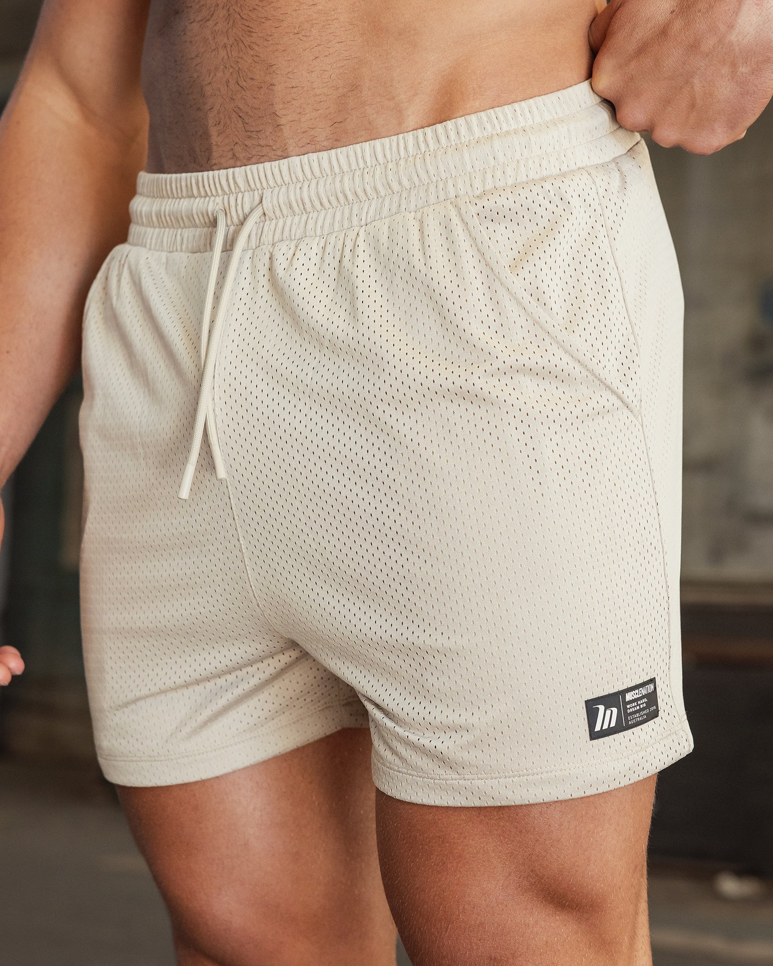 Lay Up 3.5" Shorts - Beige-Shorts-S-082528BEIGE-S-MNAPPRL43527-1-Muscle Nation