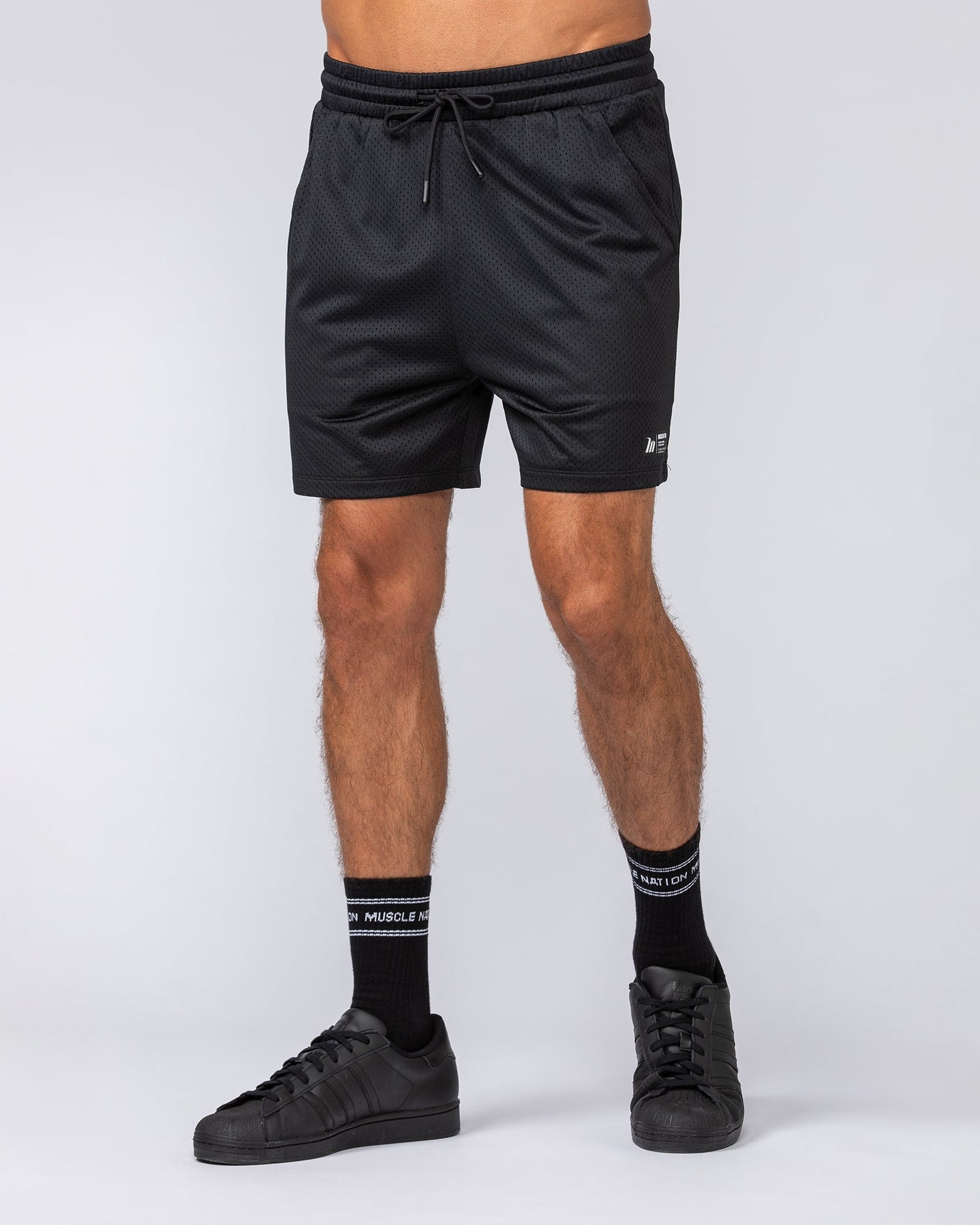 Lay Up 5" Shorts - Black-Shorts-S-072216BLK-S-MNAPPRL16719-3-Muscle Nation