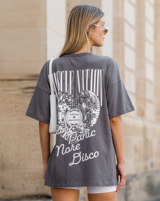 Less Panic More Disco Oversized Tee - Tornado-T-Shirts-XXS-1125144TRNDO-XXS-MNAPPRL46215-1-Muscle Nation