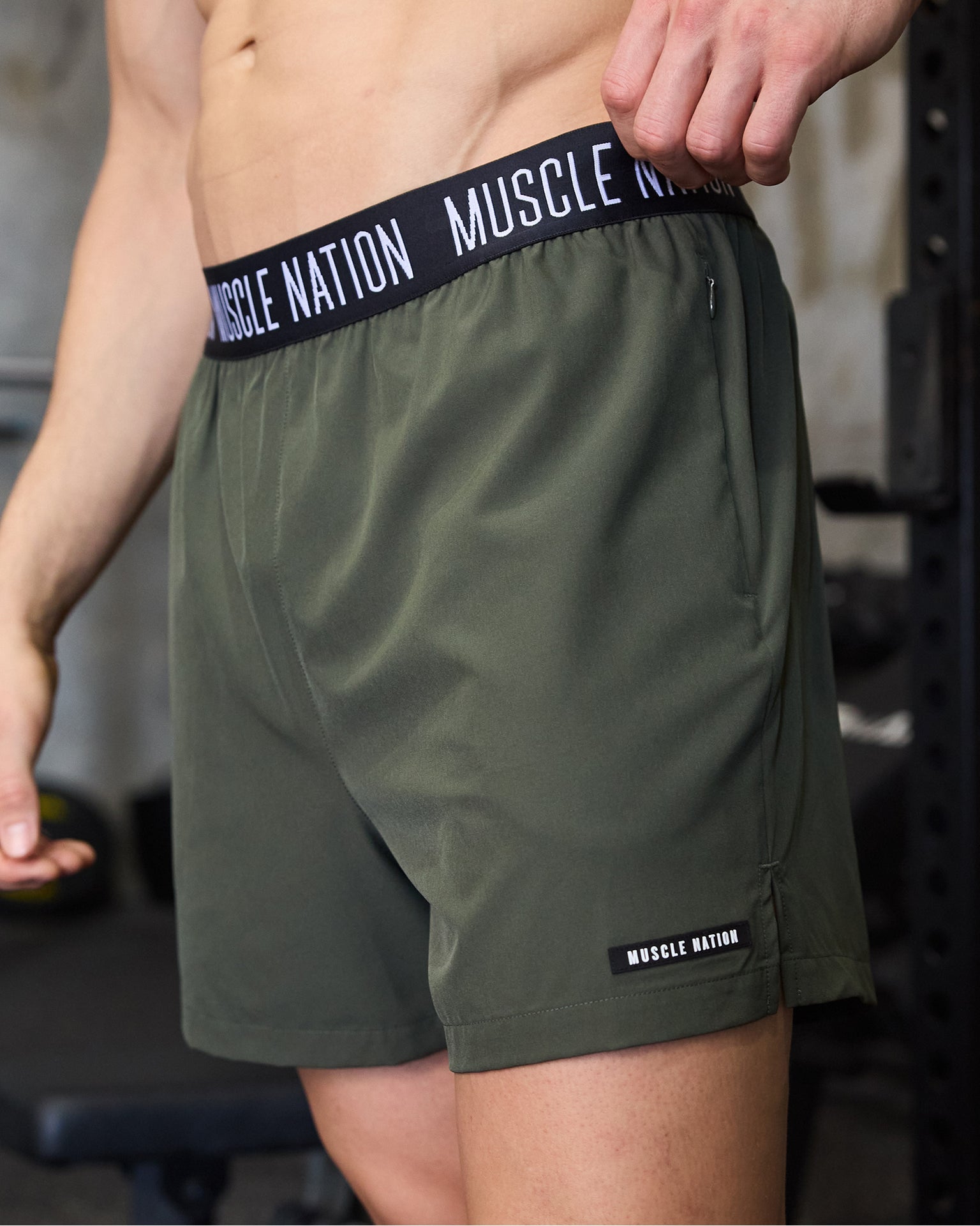 Level Up Training 4" Shorts - Dark Khaki-Shorts-S-112364DKHAKI-S-MNAPPRL28251-1-Muscle Nation